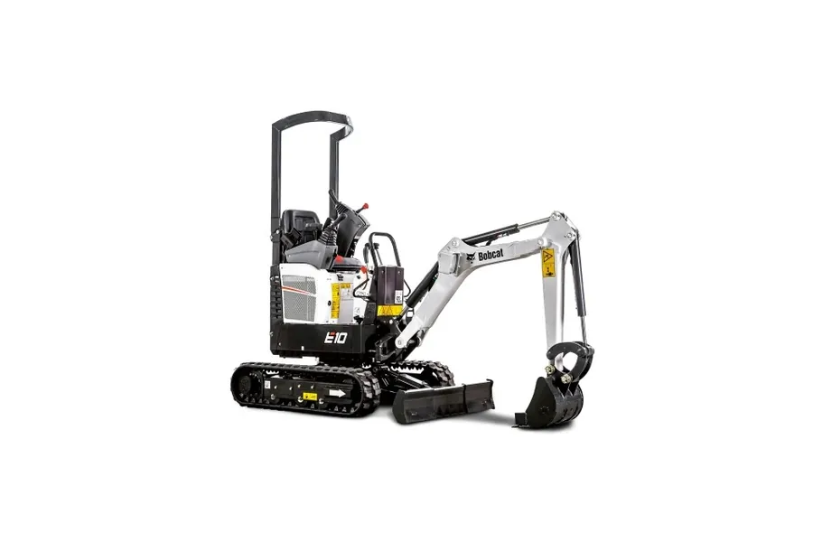 Mini escavadeira Bobcat E10 para acessos estreitos